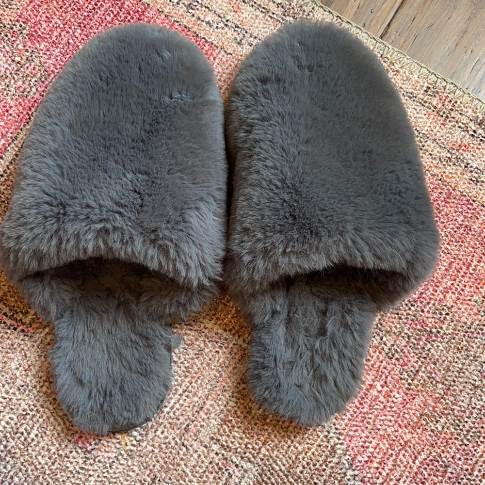 Grey slippers